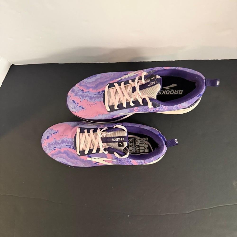 Brooks Revel 4 Together Victory Purple Pink Marble Running Shoes Size 10 - Picture 13 of 16